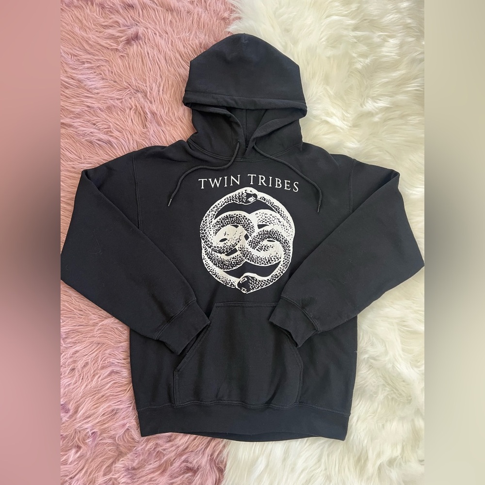 “Twin Tribes” Goth Synth Band Hoodie Sweatshirt, Small